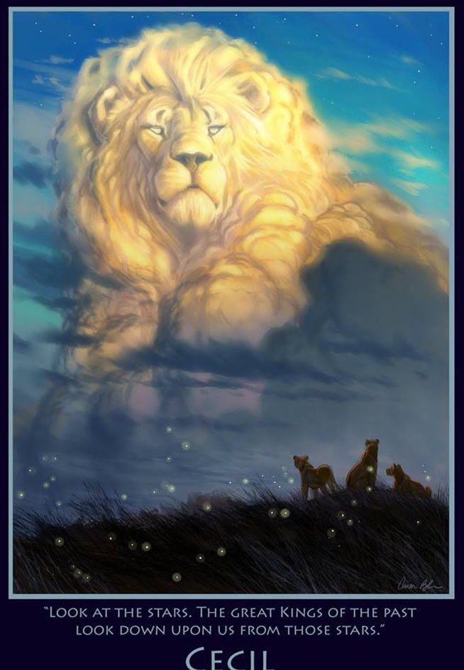 《狮子王》动画师纪念被猎杀非洲狮