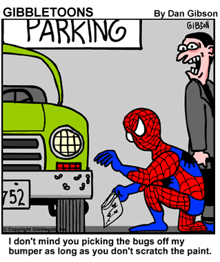 幽默漫画 Spiderman's Hobby