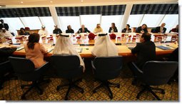 President Bush Participates in Roundtable with Young Arab Leaders