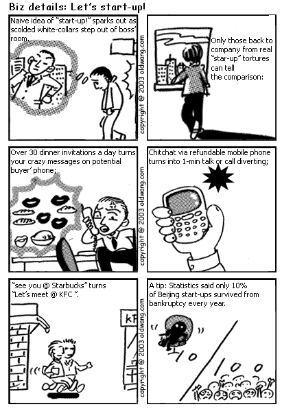 商务细节之个人创业[英语漫画]