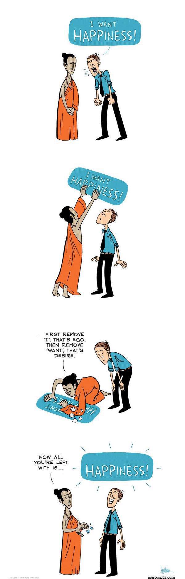 漫画英语：佛陀教你幸福