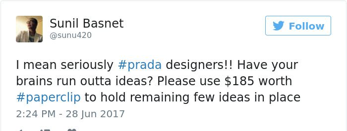 Prada出了个185美元的回形针……