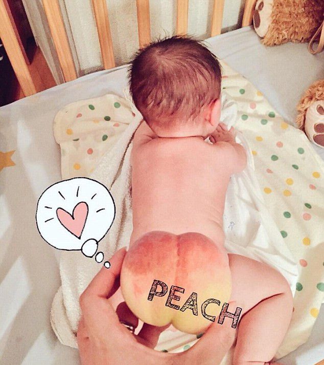 蜜桃臀羞羞呐！日本妈咪晒萌娃PP照萌翻网友