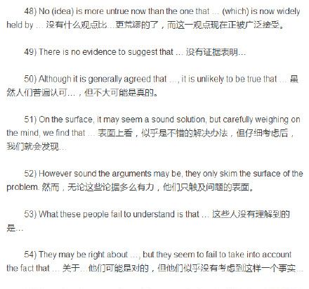 55个表达不赞成观点的四级作文句型