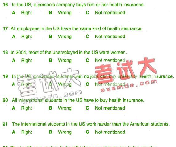 2008职称英语考前每日一练(卫生类第62期－C级)