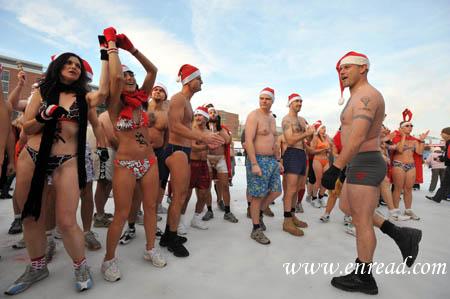 Santa Claus in Christmas race in Hungary