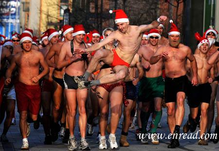 Santa Claus in Christmas race in Hungary